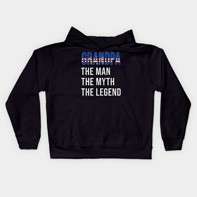 Grand Father Cape Verdean Grandpa The Man The Myth The Legend - Gift for Cape Verdean Dad With Roots From  Cape Verde Kids Hoodie by Country Flags